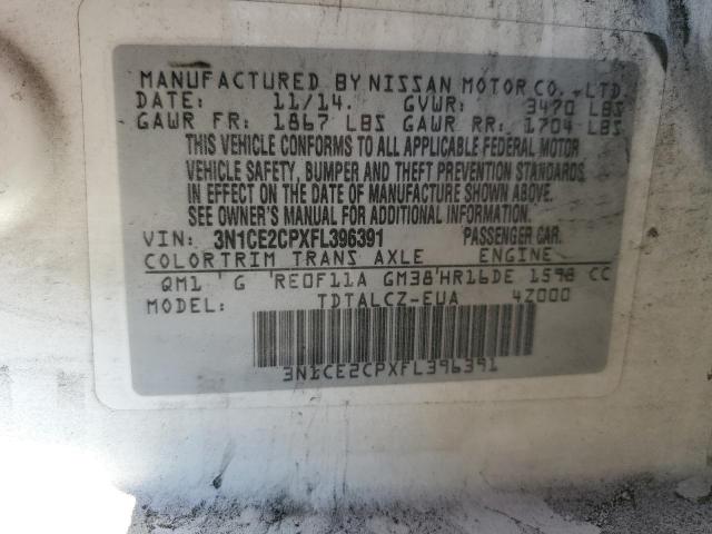 3N1CE2CPXFL396391 Nissan Versa Note S