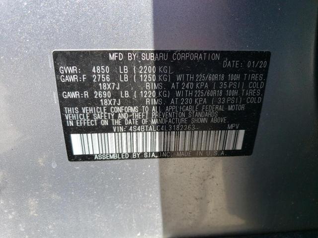 2020 Subaru Outback Limited VIN: 4S4BTALC4L3182263 Lot: 66248803