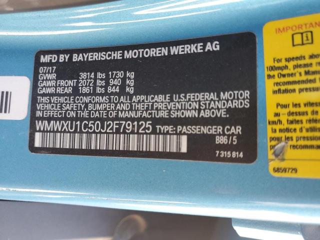 WMWXU1C50J2F79125 Mini Cooper