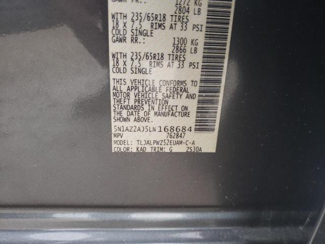 5N1AZ2AJ5LN168684 Nissan MURANO S