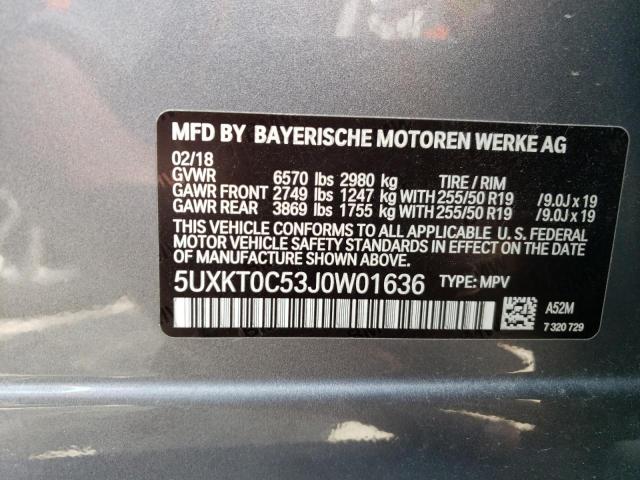 5UXKT0C53J0W01636 2018 BMW X5, photo no. 14