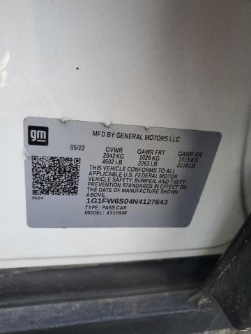 2022 CHEVROLET BOLT EV 1L 1G1FW6S04N4127643