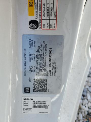 2022 CHEVROLET CAMARO LT1 1G1FF1R73N0129008