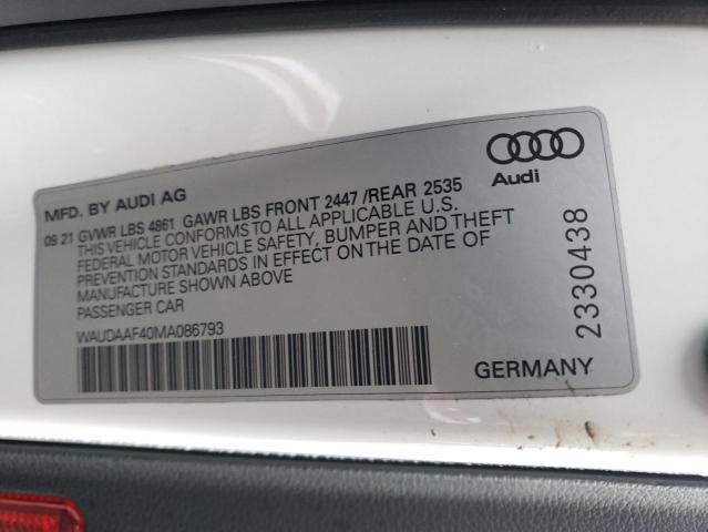 WAUDAAF40MA086793 2021 AUDI A4, photo no. 12