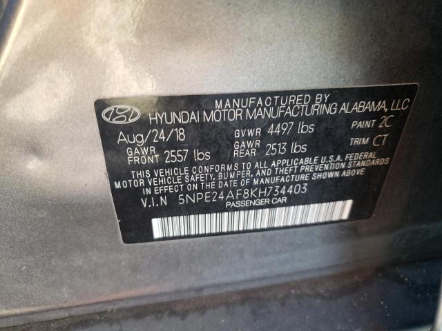 5NPE24AF8KH734403 Hyundai SONATA SE