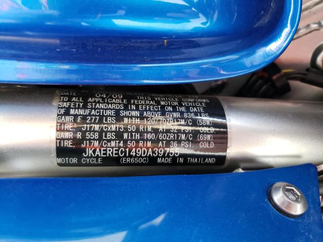 2009 KAWASAKI ER650 C - JKAEREC149DA39755