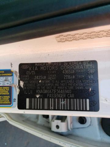 KNAGM4A71F5646940 KIA Optima Lx