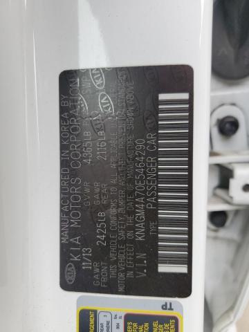KNAGM4A70E5464290 KIA Optima Lx