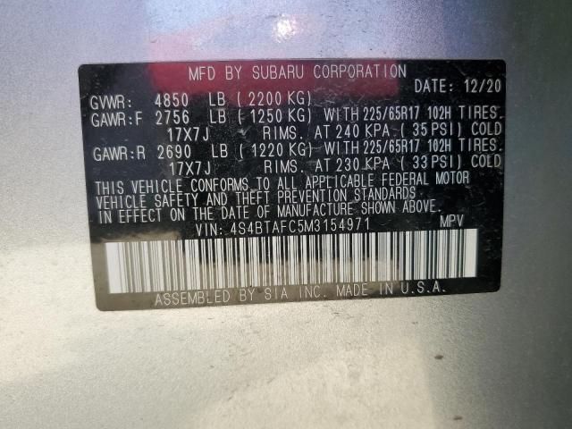 4S4BTAFC5M3154971 Subaru Outback Premium