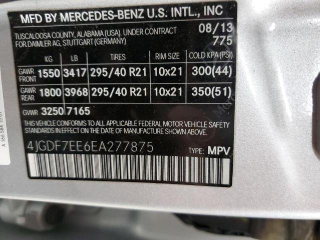 VIN 4JGDF7EE6EA277875 2014 Mercedes-Benz GL-Class, ... no.13