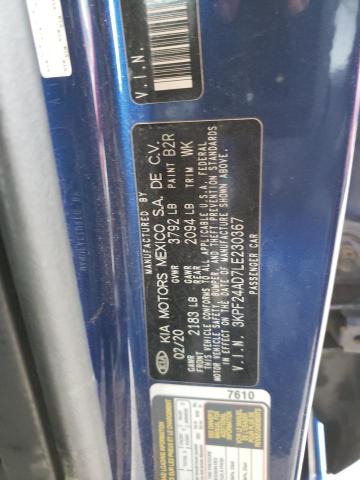 3KPF24AD7LE230367 KIA FORTE FE