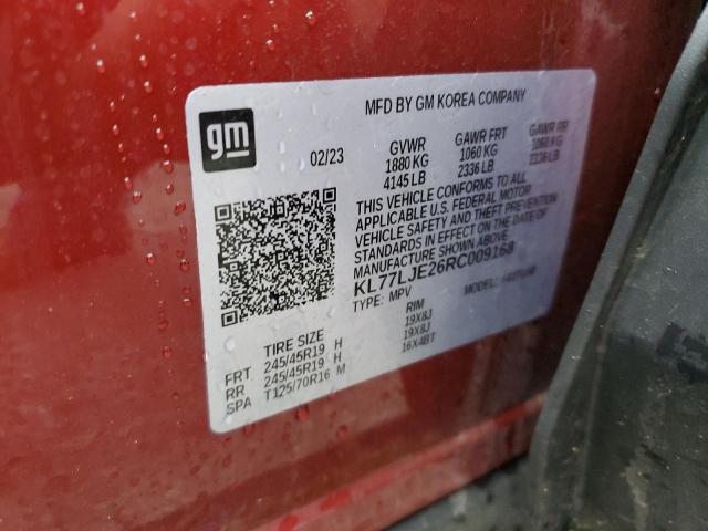 2024 CHEVROLET TRAX 2RS KL77LJE26RC009168