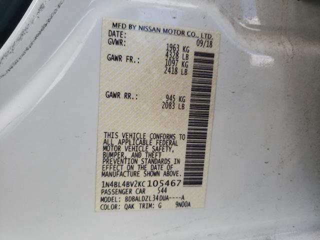 1N4BL4BV2KC105467 Nissan ALTIMA S