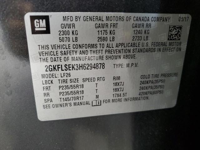 2GKFLSEK3H6294878 GMC Terrain Sle