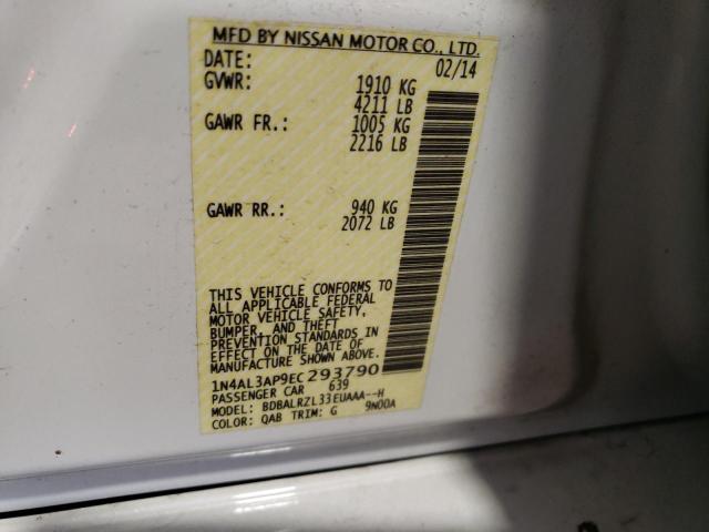 1N4AL3AP9EC293790 Nissan ALTIMA 2.5
