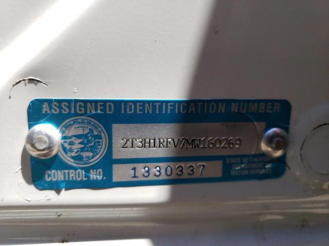 2T3H1RFV7MW160269 Toyota RAV4 LE