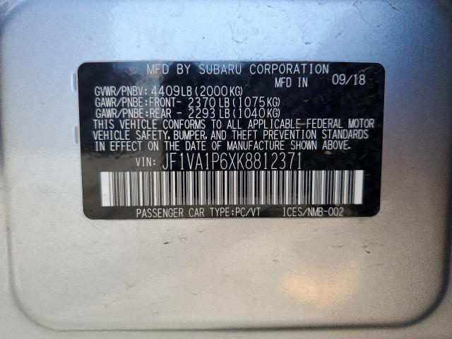 JF1VA1P6XK8812371 Subaru Wrx Limited