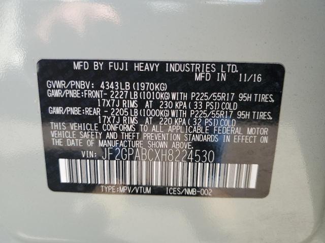 JF2GPABCXH8224530 Subaru Crosstrek Premium