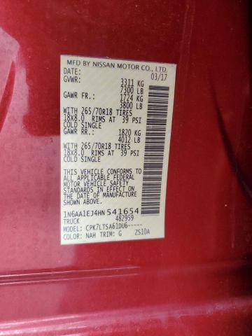 1N6AA1EJ4HN541654 Nissan TITAN S