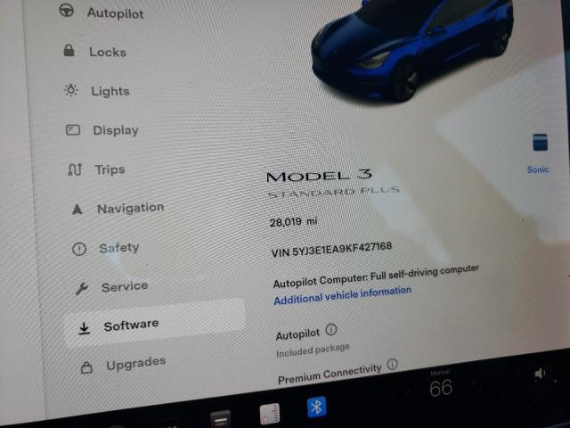 5YJ3E1EA9KF427168 | 2019 TESLA MODEL 3