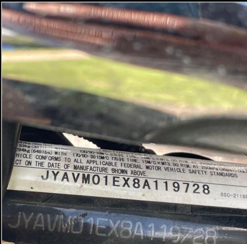 2008 YAMAHA XVS650 A JYAVM01EX8A119728