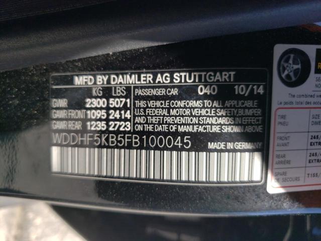 WDDHF5KB5FB100045 2015 MERCEDES-BENZ E-CLASS - Image 12