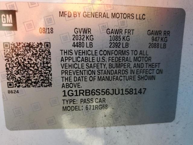 VIN 1G1RB6S56JU158147 2018 Chevrolet Volt, Premier no.13