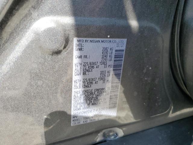 5N1AT2MT5JC743003 Nissan ROGUE S