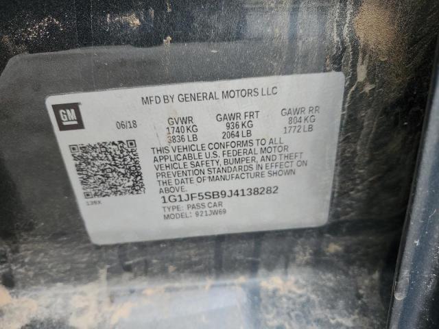 2018 CHEVROLET SONIC PREM - 1G1JF5SB9J4138282