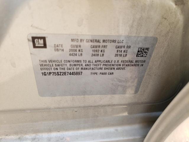 1G1P75SZ2E7445897 Chevrolet Cruze