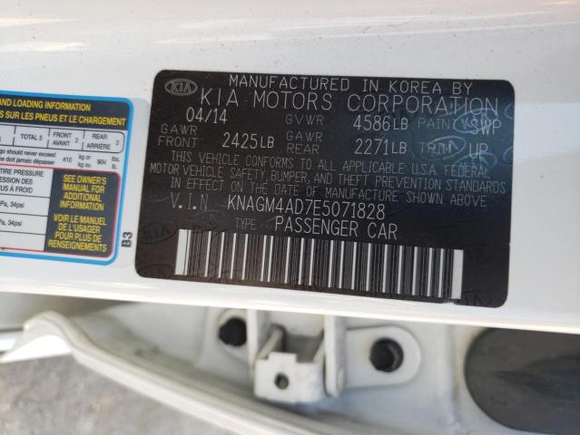 KNAGM4AD7E5071828 KIA OPTIMA HYBRID