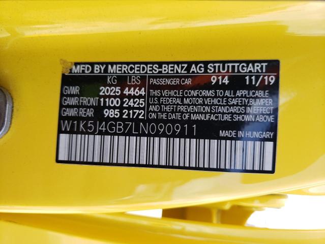 W1K5J4GB7LN090911 Mercedes-Benz CLA 250