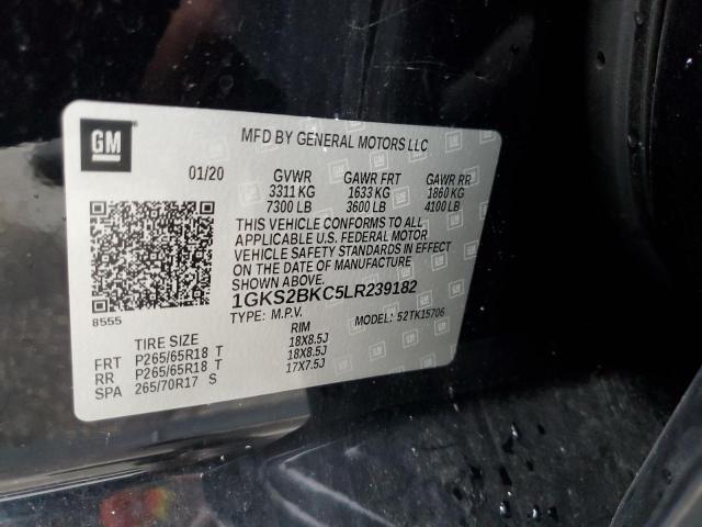 1GKS2BKC5LR239182 GMC YUKON SLT
