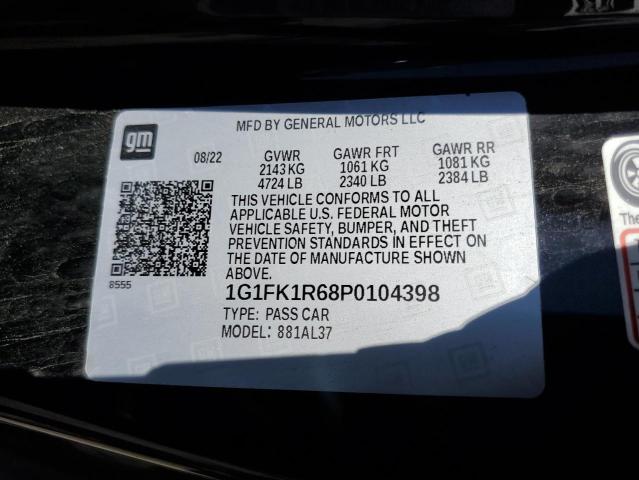 2023 CHEVROLET CAMARO ZL1 - 1G1FK1R68P0104398