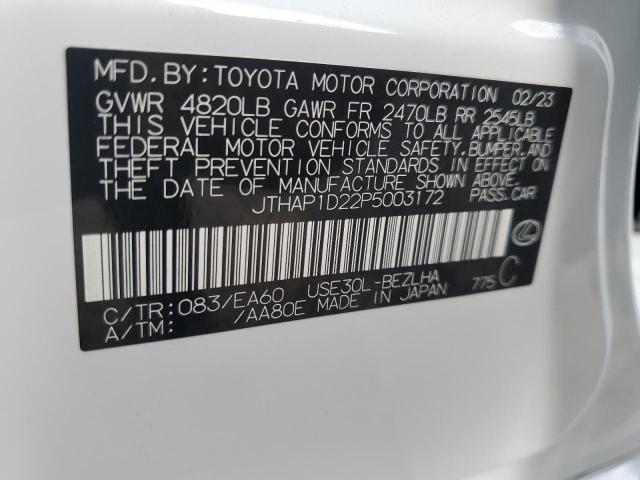 2023 LEXUS IS 500 F S - JTHAP1D22P5003172