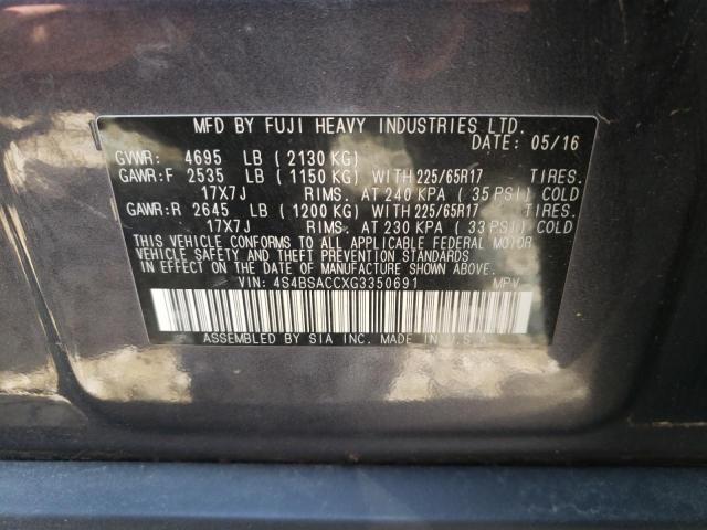 4S4BSACCXG3350691 Subaru Outback 2.5i Premium