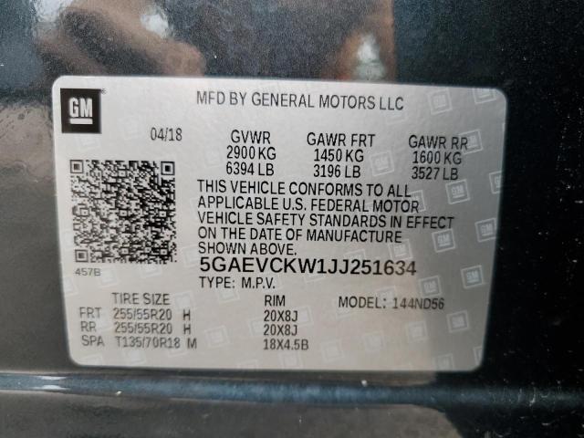 2018 BUICK ENCLAVE AV - 5GAEVCKW1JJ251634