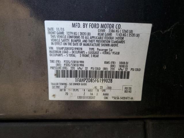 1FAHP2D85FG199028 Ford TAURUS SE