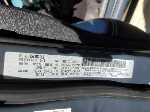 1C4SDJGJ5JC306628 Dodge Durango Srt