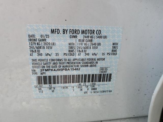 2FMPK4J95PBA15482 2023 FORD EDGE, photo no. 14