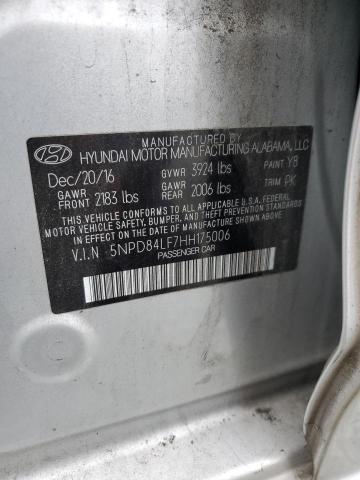 5NPD84LF7HH175006 Hyundai ELANTRA SE