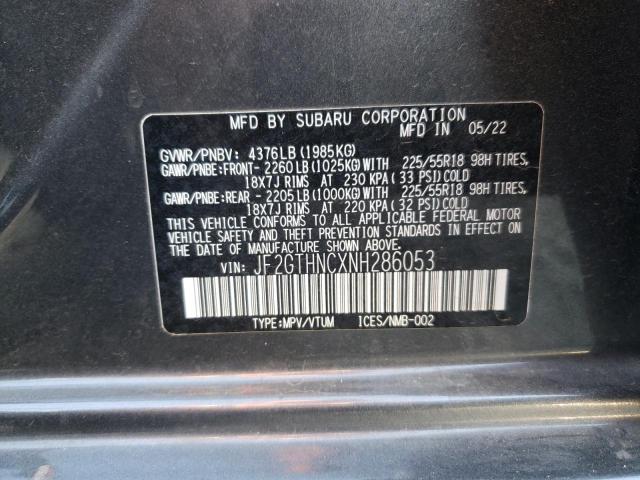 JF2GTHNCXNH286053 Subaru Crosstrek Limited