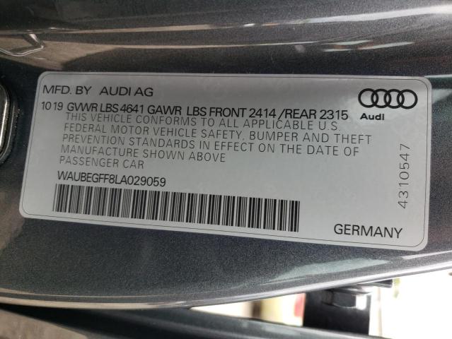 2020 AUDI A3 S-LINE - WAUBEGFF8LA029059