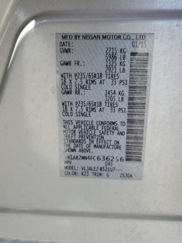 5N1AR2MN4FC636256 Nissan Pathfinder S