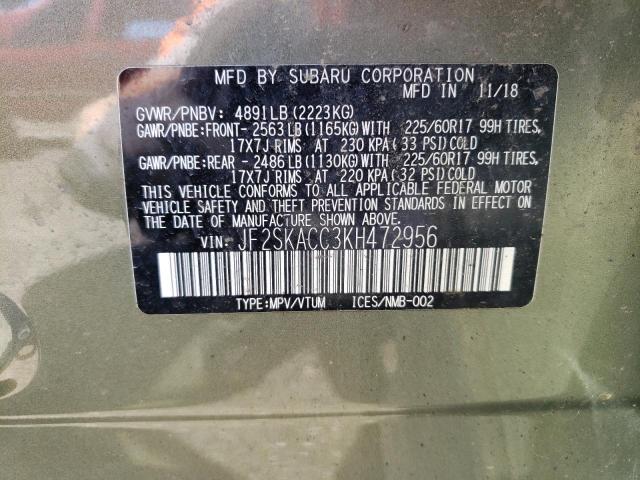JF2SKACC3KH472956 Subaru Forester