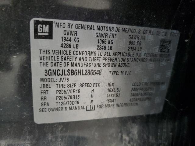 2017 CHEVROLET TRAX 1LT - 3GNCJLSB6HL286548