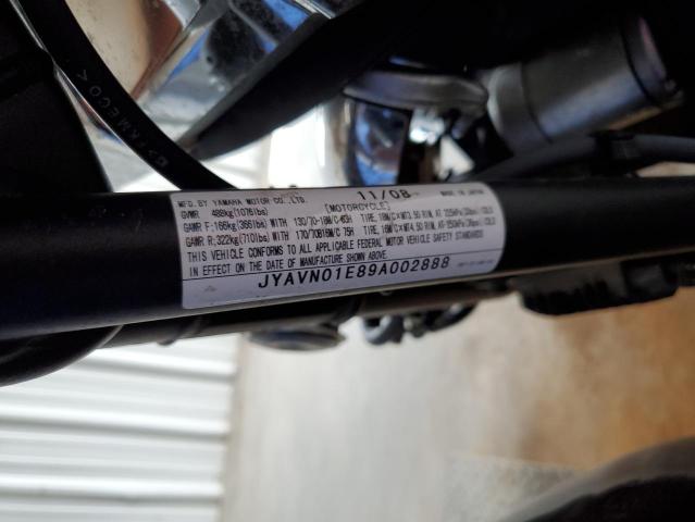 2009 YAMAHA XVS950 A JYAVN01E89A002888