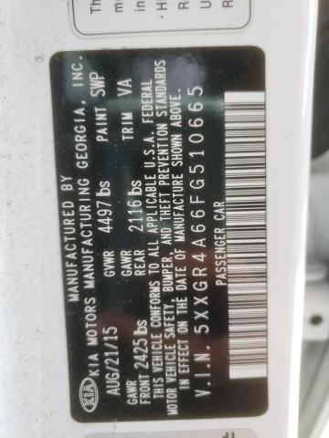 5XXGR4A66FG510665 KIA OPTIMA SX