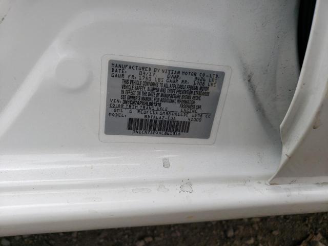 3N1CN7APXHL861318 Nissan VERSA S