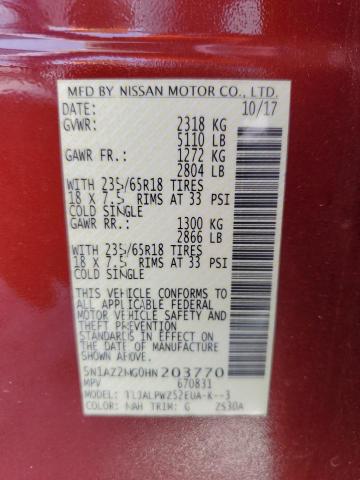 5N1AZ2MG0HN203770 Nissan MURANO S
